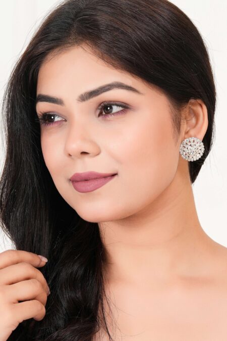 Women's Dot Design Bali Earrings, Indian Hoops, Mandala Hoops, Chakra Earrings - Bali Hoops