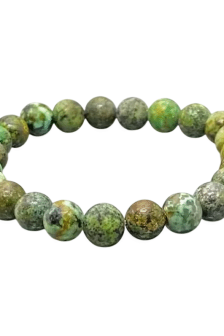 African Turquoise Bracelet for Women Men's Gifts - Protection Healing Crystal Bracelet - 8mm Gemstone Beaded Adjustable