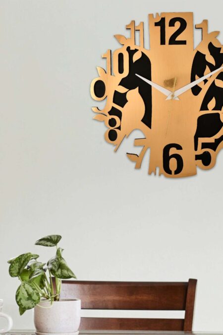 Wooden Silent Non-Ticking Wall Clock for Home Stylish Latest Designer Wall Clock for Home Living Room Bedroom Office Hall