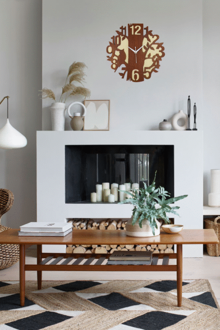 Wooden Silent Non-Ticking Wall Clock for Home Stylish Latest Designer Wall Clock for Home Living Room Bedroom Office Hall